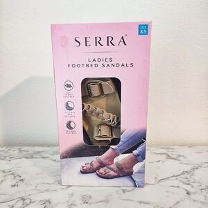 Serra Ladies Footbed Sandals - Tan